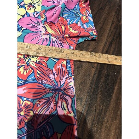 Chubbies Mens Large Floral Hawaiian Golf Polo Shirt Multicolor - Picture 4 of 7